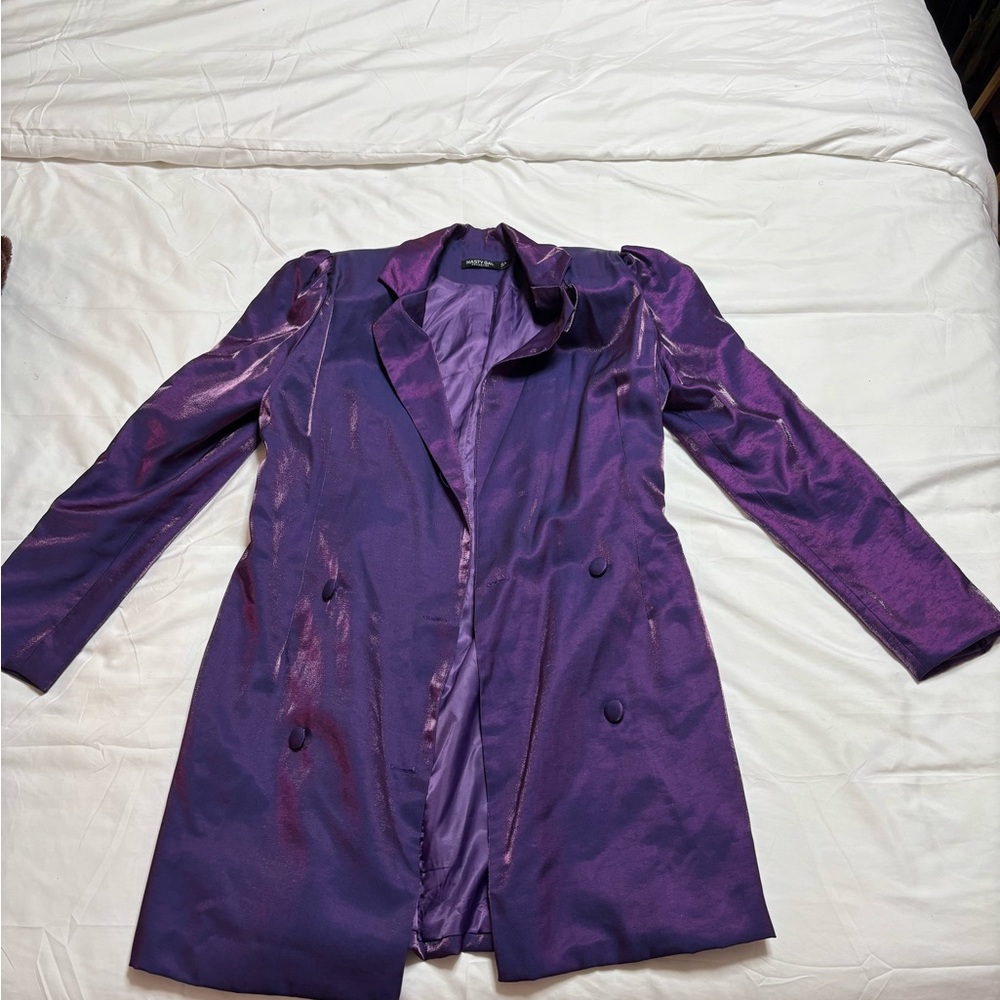 90s Purple Women's Coat/Dress